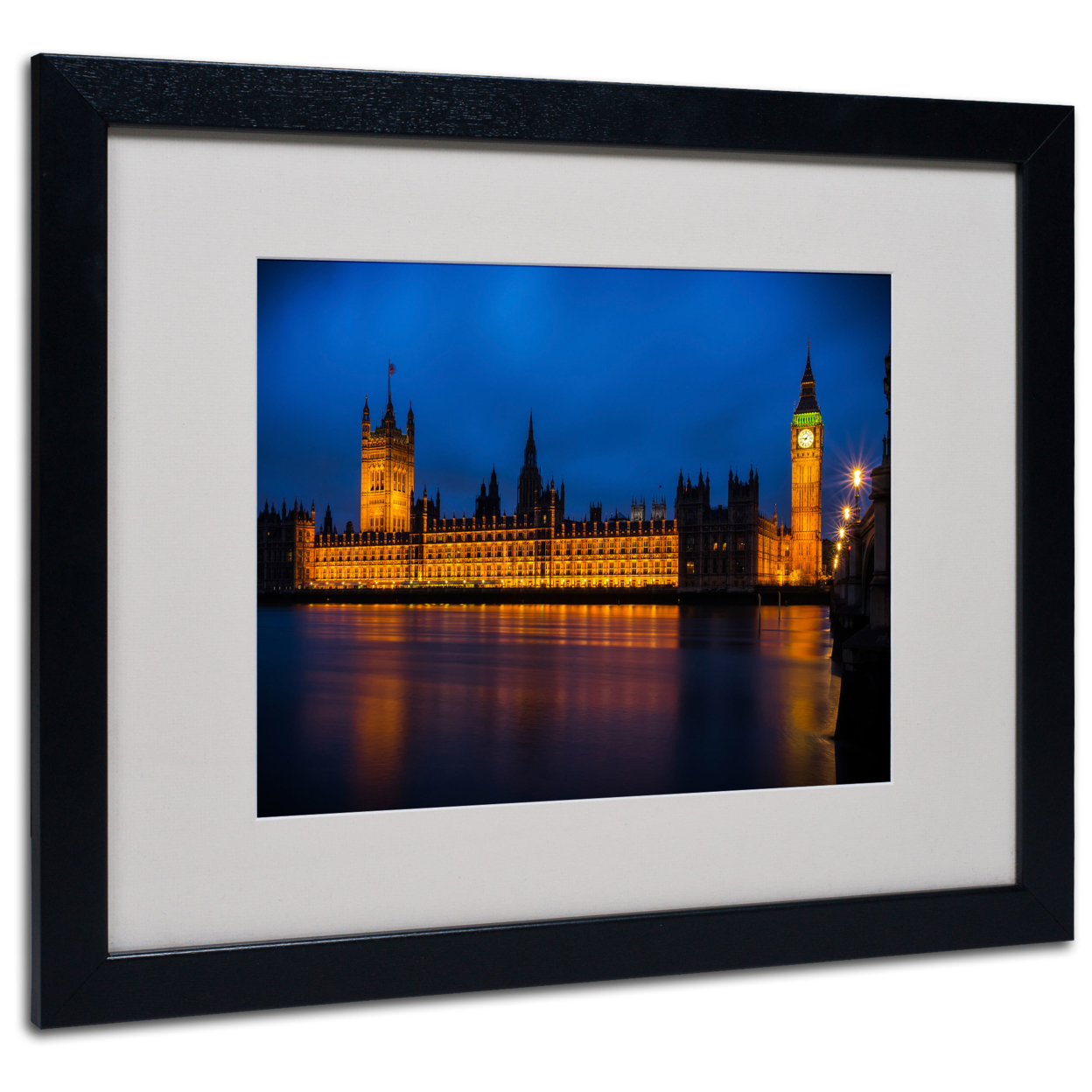 Giuseppe Torre 'The Classic' Black Wooden Framed Art 18 X 22 Inches