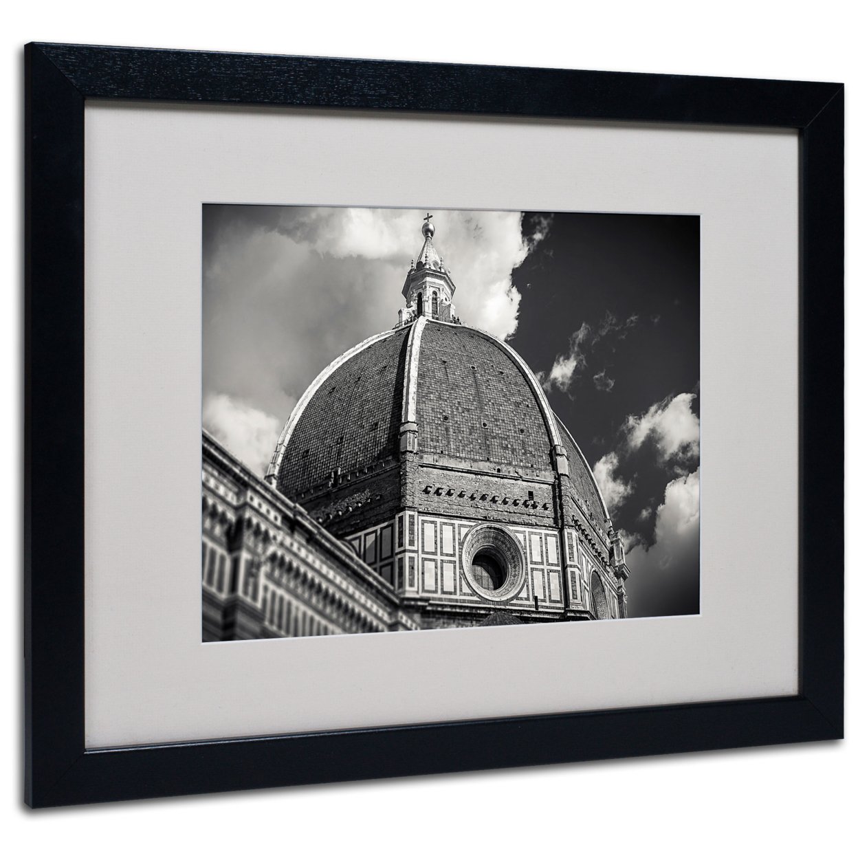 Giuseppe Torre 'The Big Dome' Black Wooden Framed Art 18 X 22 Inches