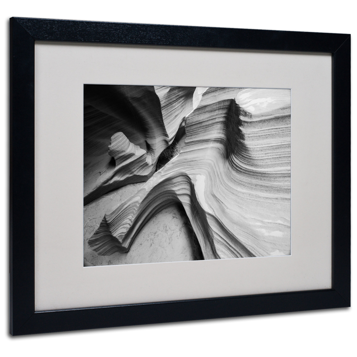Moises Levy 'Snake Canyon' Black Wooden Framed Art 18 X 22 Inches