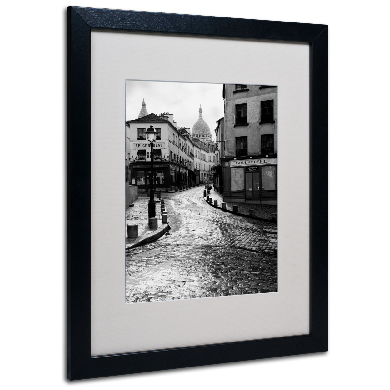 Chris Bliss 'Montmartre' Black Wooden Framed Art 18 X 22 Inches
