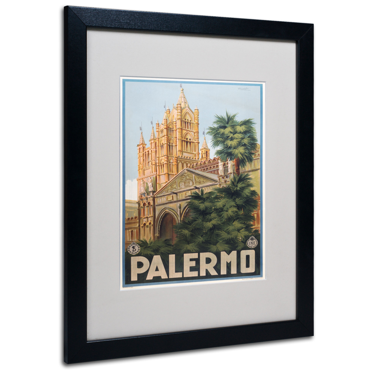 Palermo' Black Wooden Framed Art 18 X 22 Inches