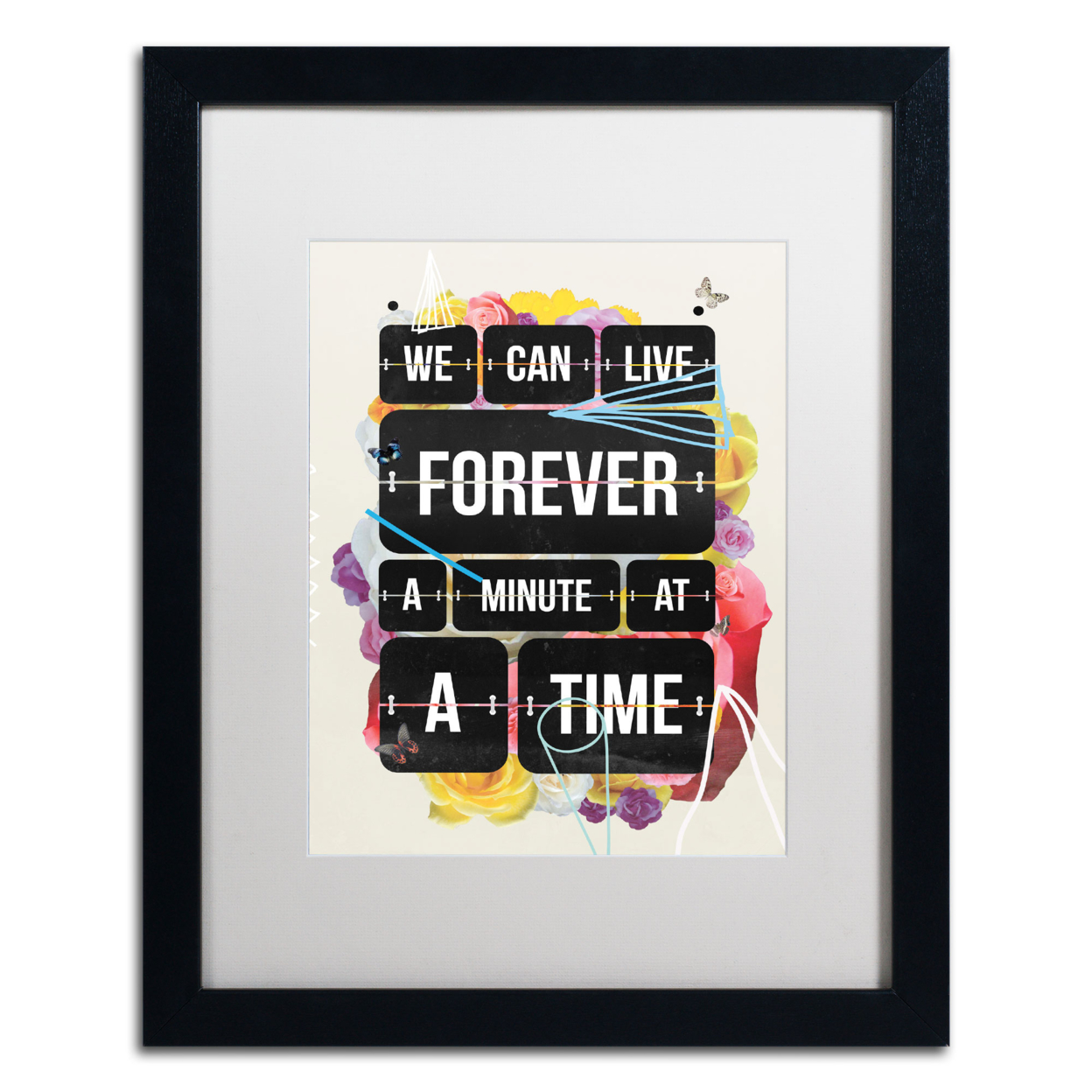 Kavan & Co 'Time Of Your Life' Black Wooden Framed Art 18 X 22 Inches