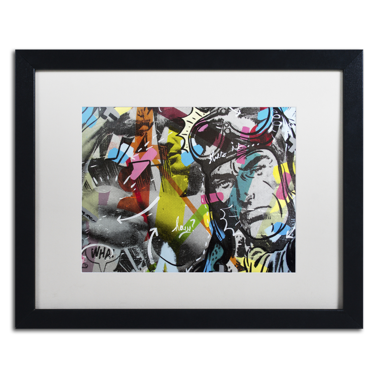 Dan Monteavaro 'Strongman' Black Wooden Framed Art 18 X 22 Inches