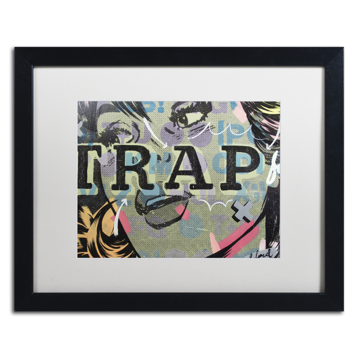 Dan Monteavaro 'Trap' Black Wooden Framed Art 18 X 22 Inches
