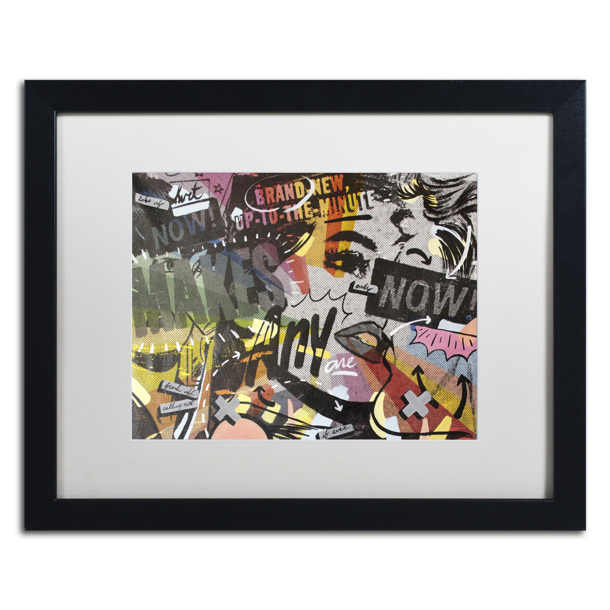 Dan Monteavaro 'Anyone Now' Black Wooden Framed Art 18 X 22 Inches