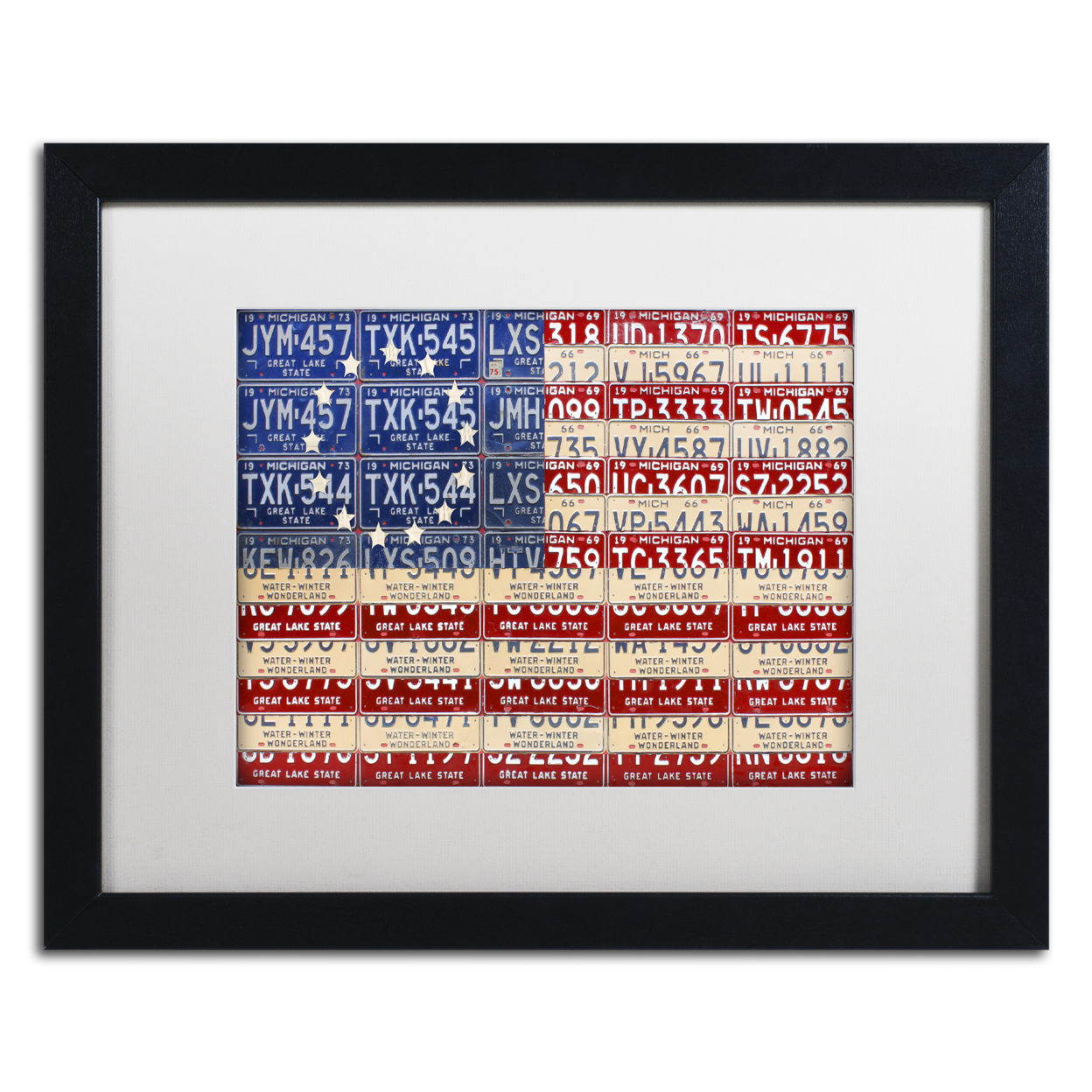 Design Turnpike 'Betsy Ross Flag' Black Wooden Framed Art 18 X 22 Inches