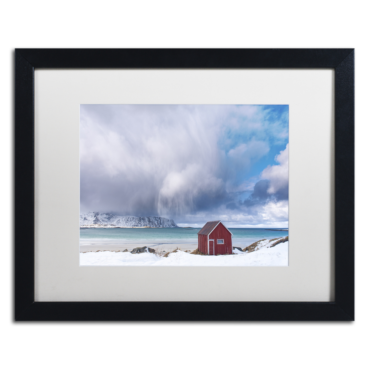Michael Blanchette Photography 'Beach Mood' Black Wooden Framed Art 18 X 22 Inches