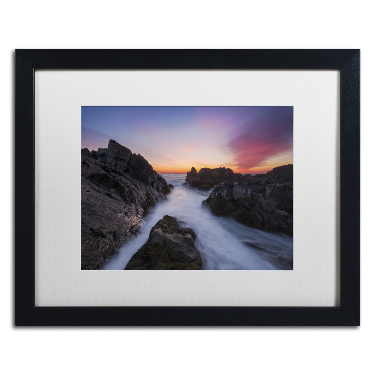 Michael Blanchette Photography 'Granite Arrows' Black Wooden Framed Art 18 X 22 Inches