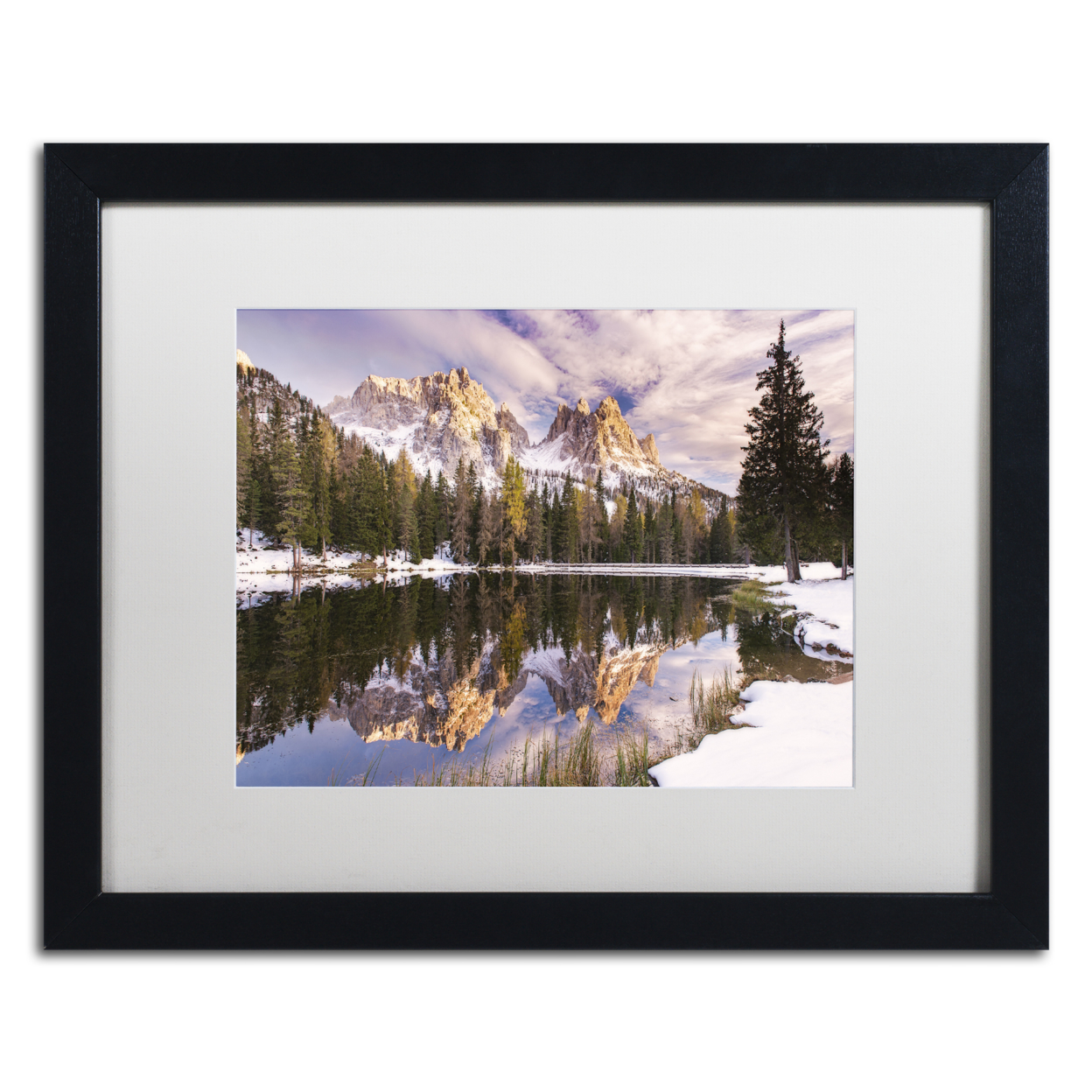 Michael Blanchette Photography 'Peak In The Water' Black Wooden Framed Art 18 X 22 Inches