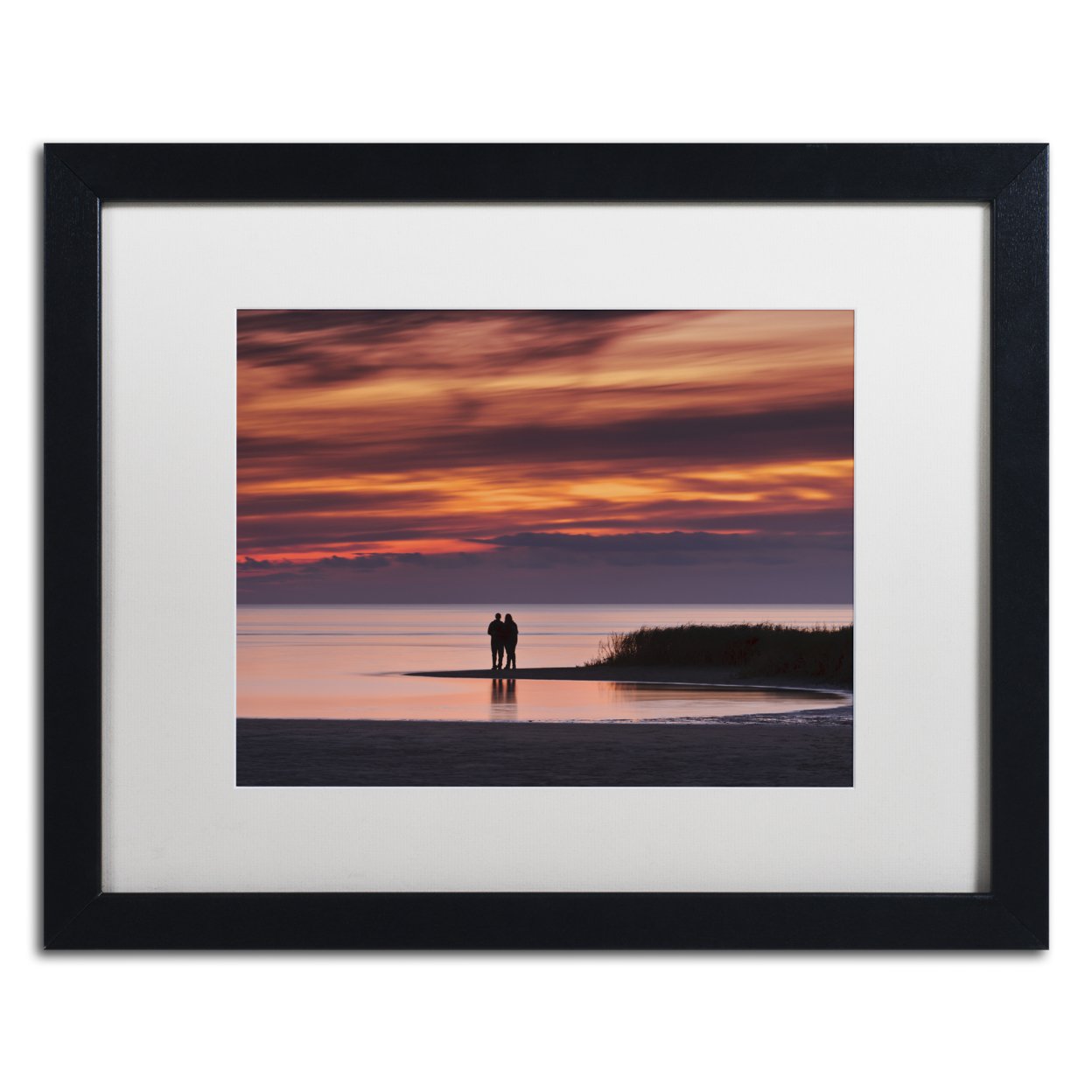 Michael Blanchette Photography 'Romantic Sunset' Black Wooden Framed Art 18 X 22 Inches