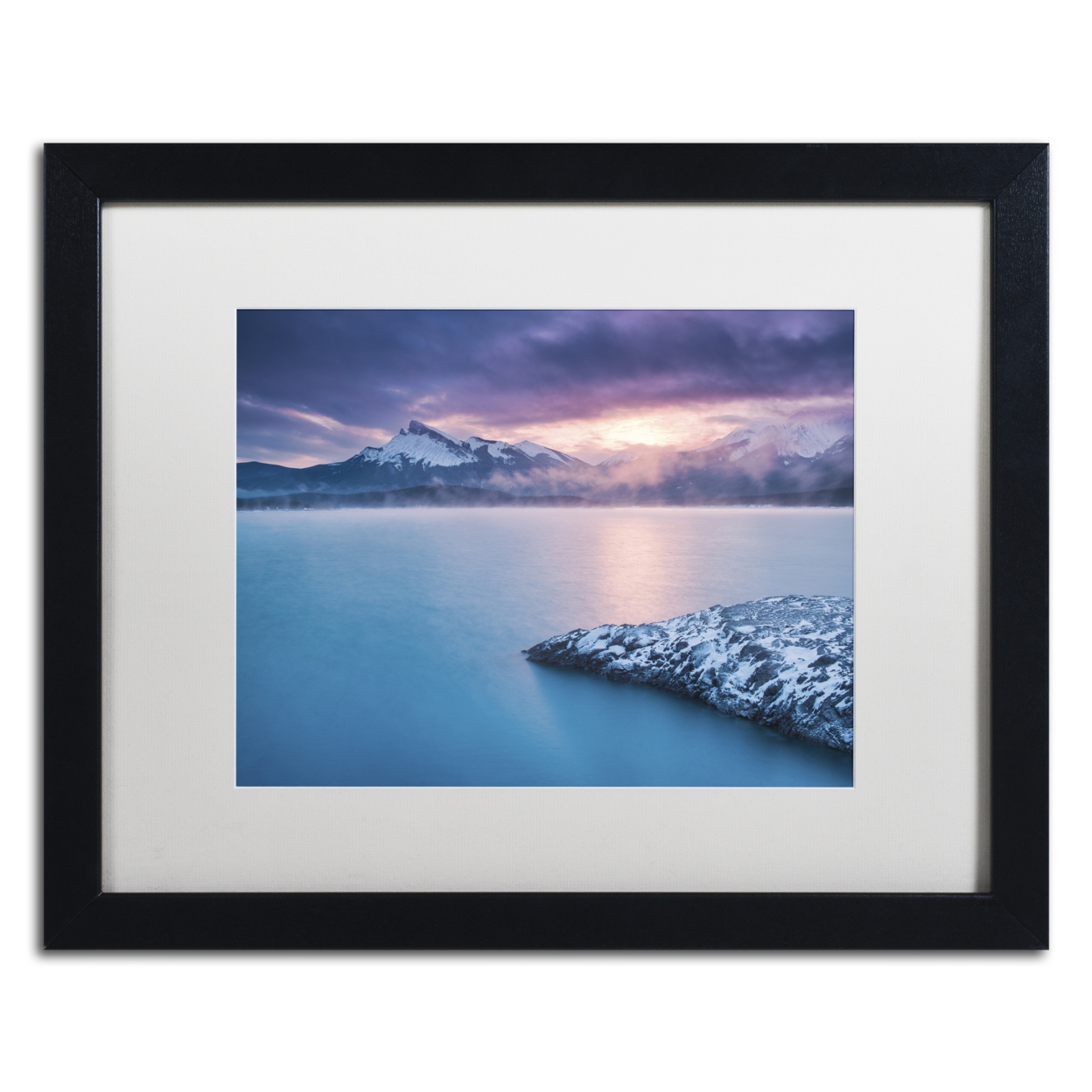 Michael Blanchette Photography 'Windy Point Sunrise' Black Wooden Framed Art 18 X 22 Inches