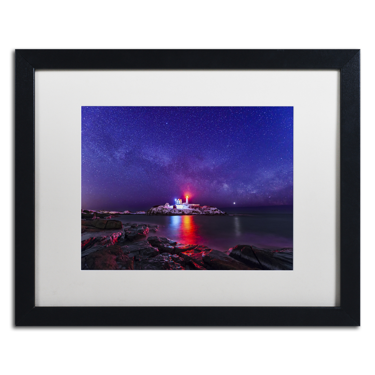 Michael Blanchette Photography 'Milky Way Comeback' Black Wooden Framed Art 18 X 22 Inches