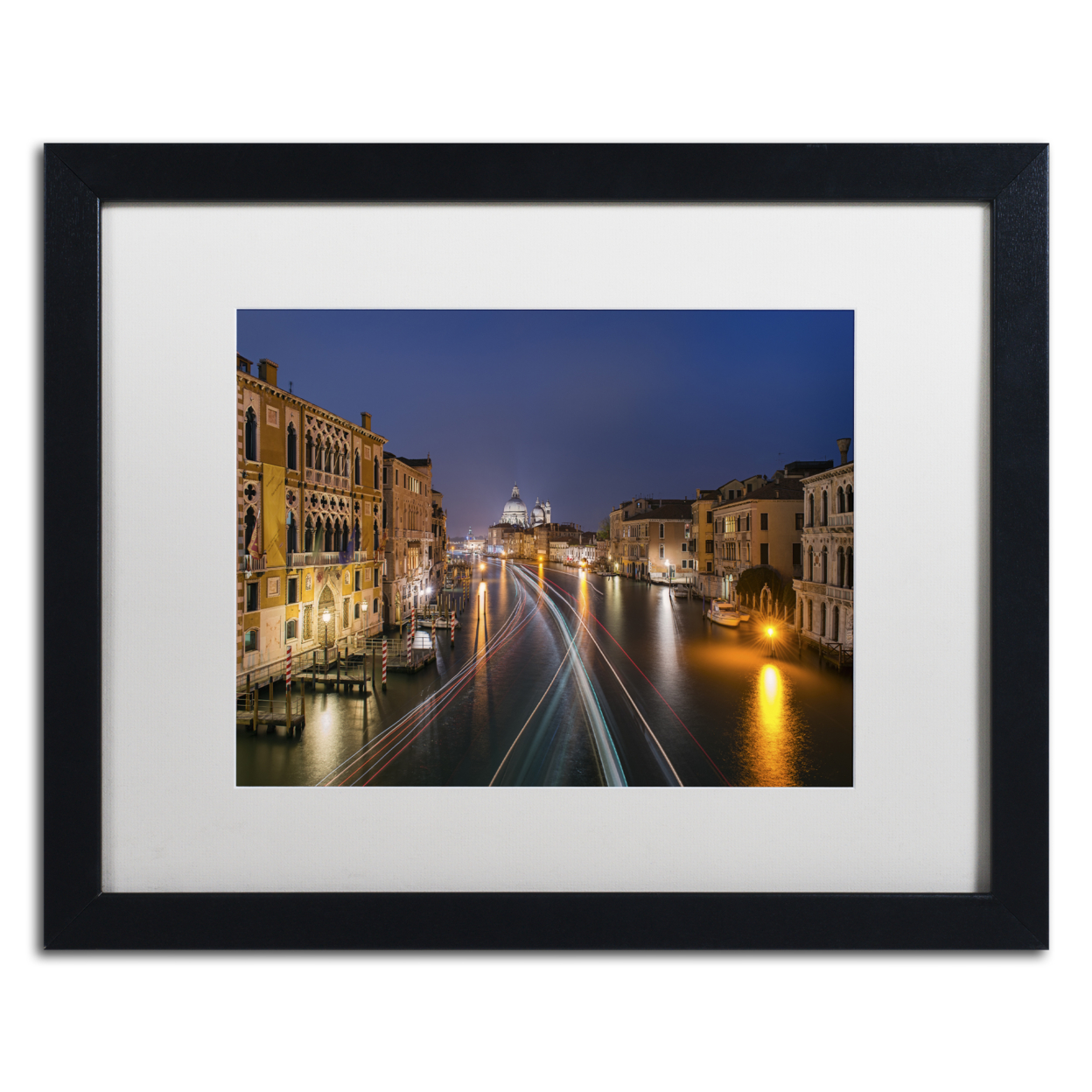 Michael Blanchette Photography 'On The Grand Canal' Black Wooden Framed Art 18 X 22 Inches