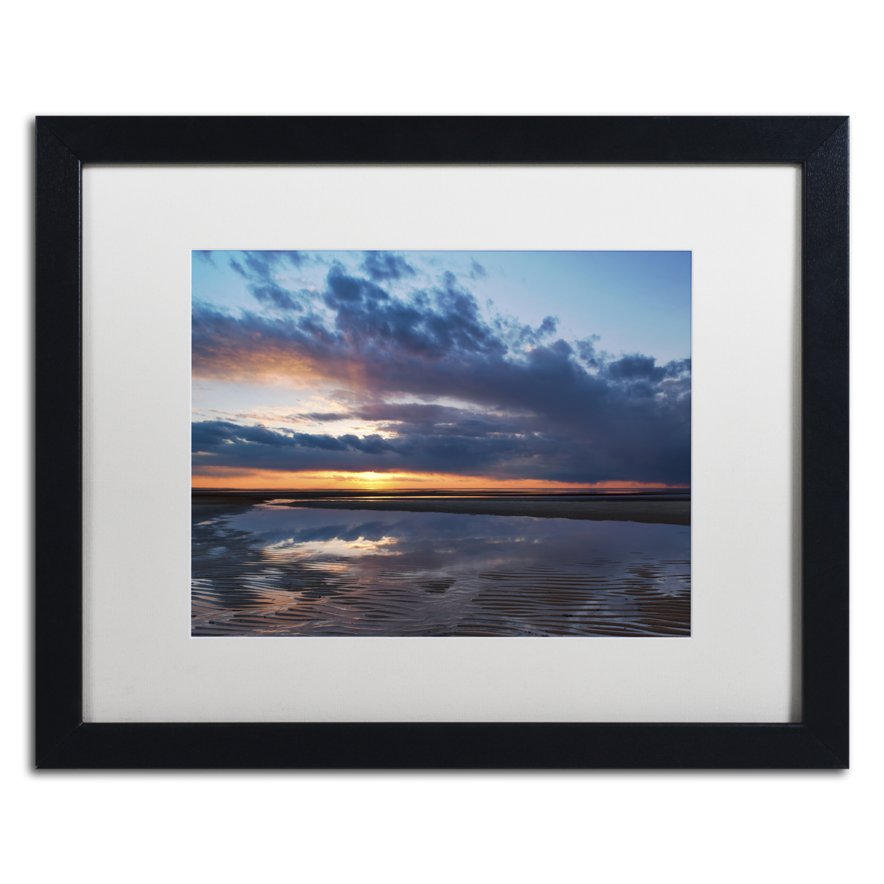 Michael Blanchette Photography 'Ripples And Fluff' Black Wooden Framed Art 18 X 22 Inches