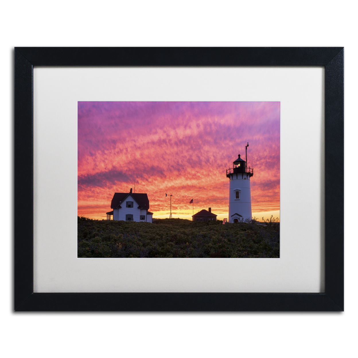 Michael Blanchette Photography 'Sky On Fire' Black Wooden Framed Art 18 X 22 Inches