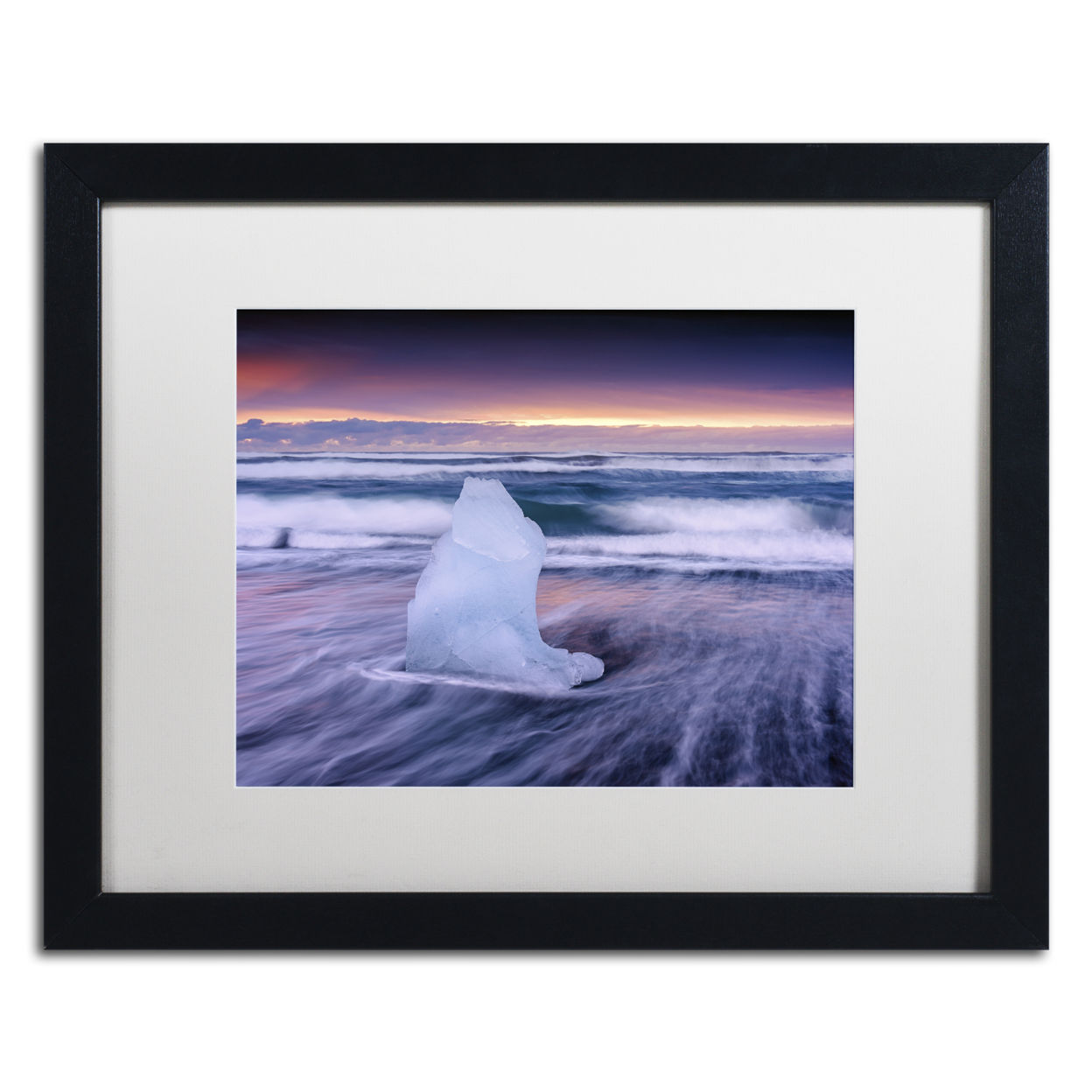 Michael Blanchette Photography 'Surfing' Black Wooden Framed Art 18 X 22 Inches