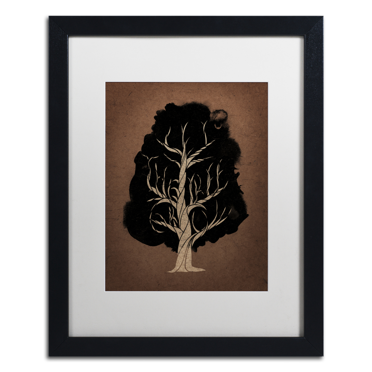 Robert Farkas 'Let The Tree Grow' Black Wooden Framed Art 18 X 22 Inches