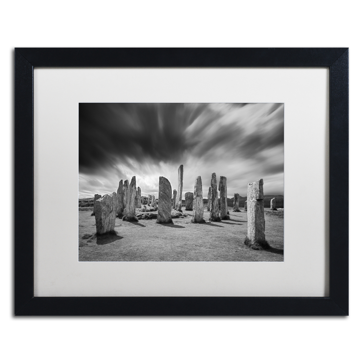 Michael Blanchette Photography 'Callanish Clouds' Black Wooden Framed Art 18 X 22 Inches