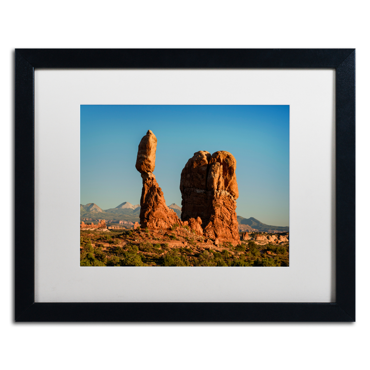 Michael Blanchette Photography 'Balanced Rock' Black Wooden Framed Art 18 X 22 Inches