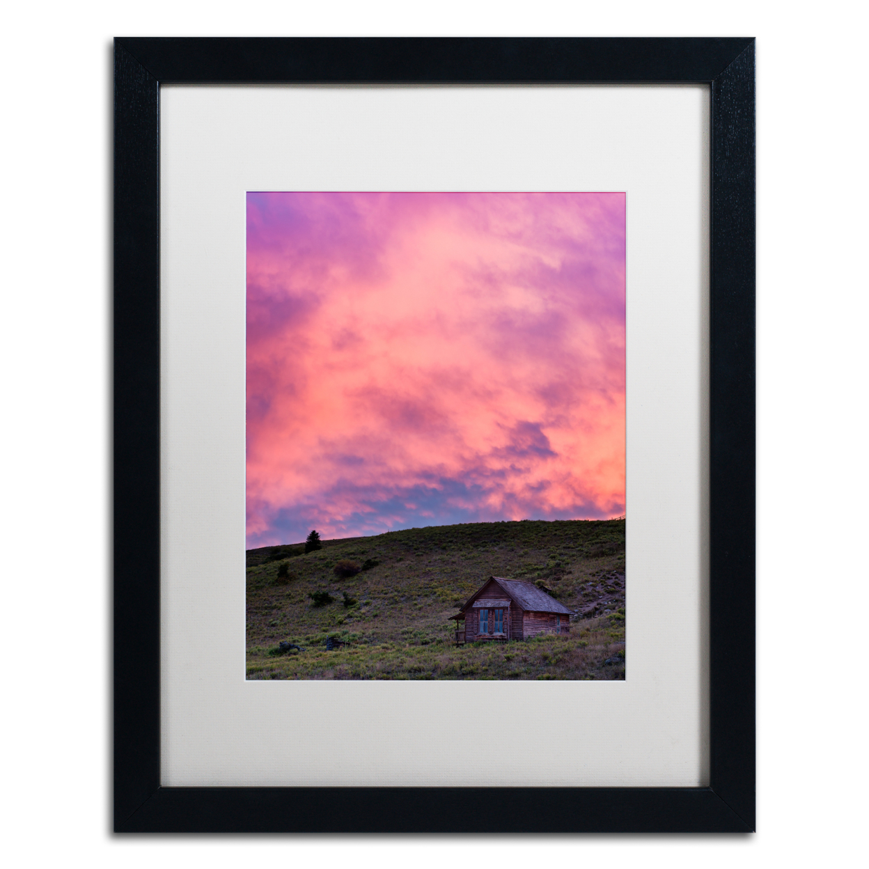 Michael Blanchette Photography 'Farmhouse Glow' Black Wooden Framed Art 18 X 22 Inches