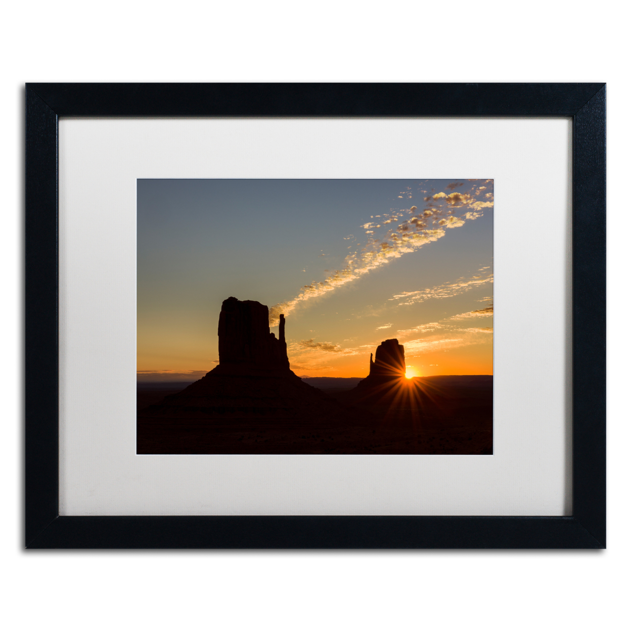 Michael Blanchette Photography 'Light On Mittens' Black Wooden Framed Art 18 X 22 Inches