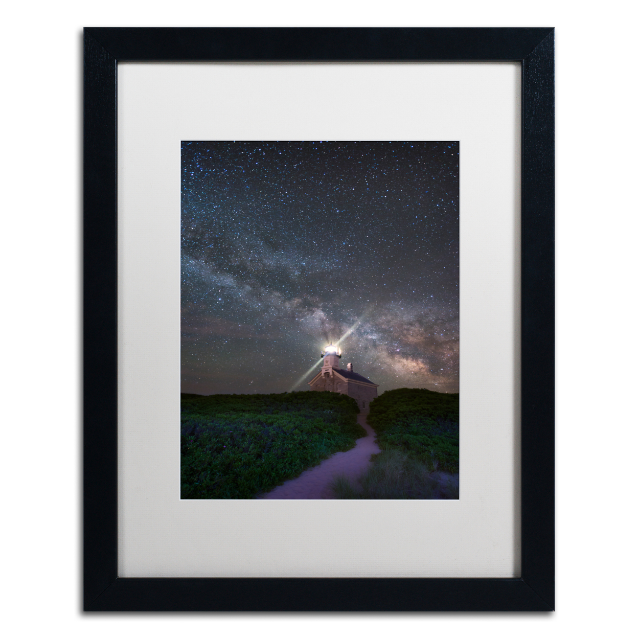 Michael Blanchette Photography 'Follow The Light' Black Wooden Framed Art 18 X 22 Inches