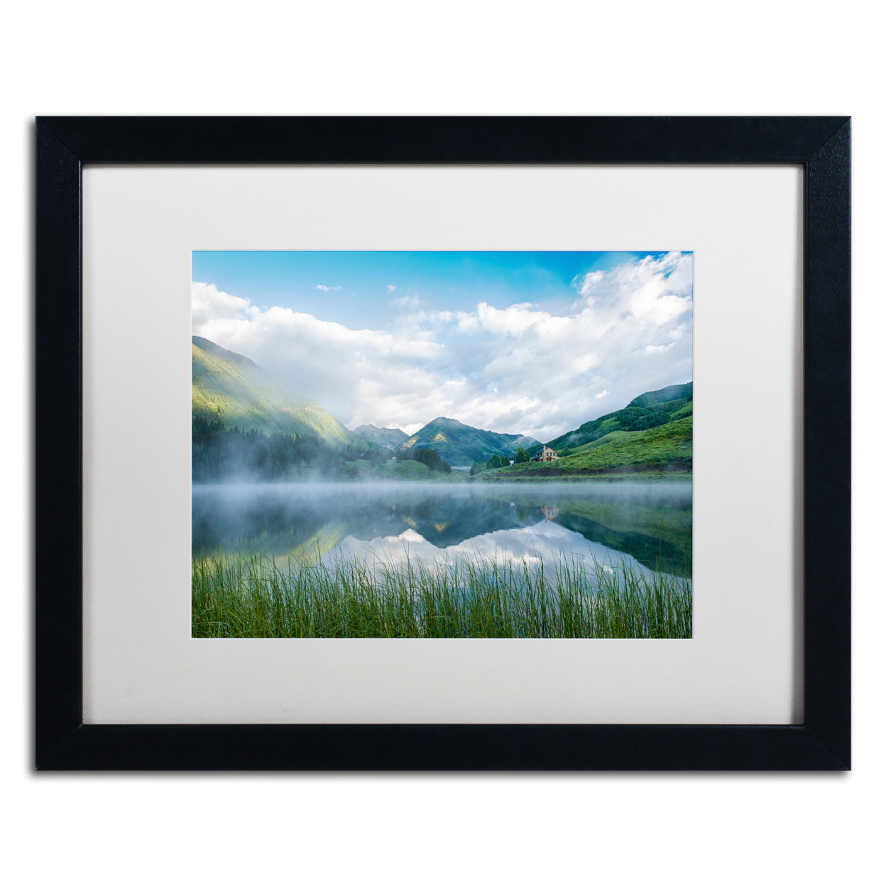 Michael Blanchette Photography 'Fog In The Mirror' Black Wooden Framed Art 18 X 22 Inches