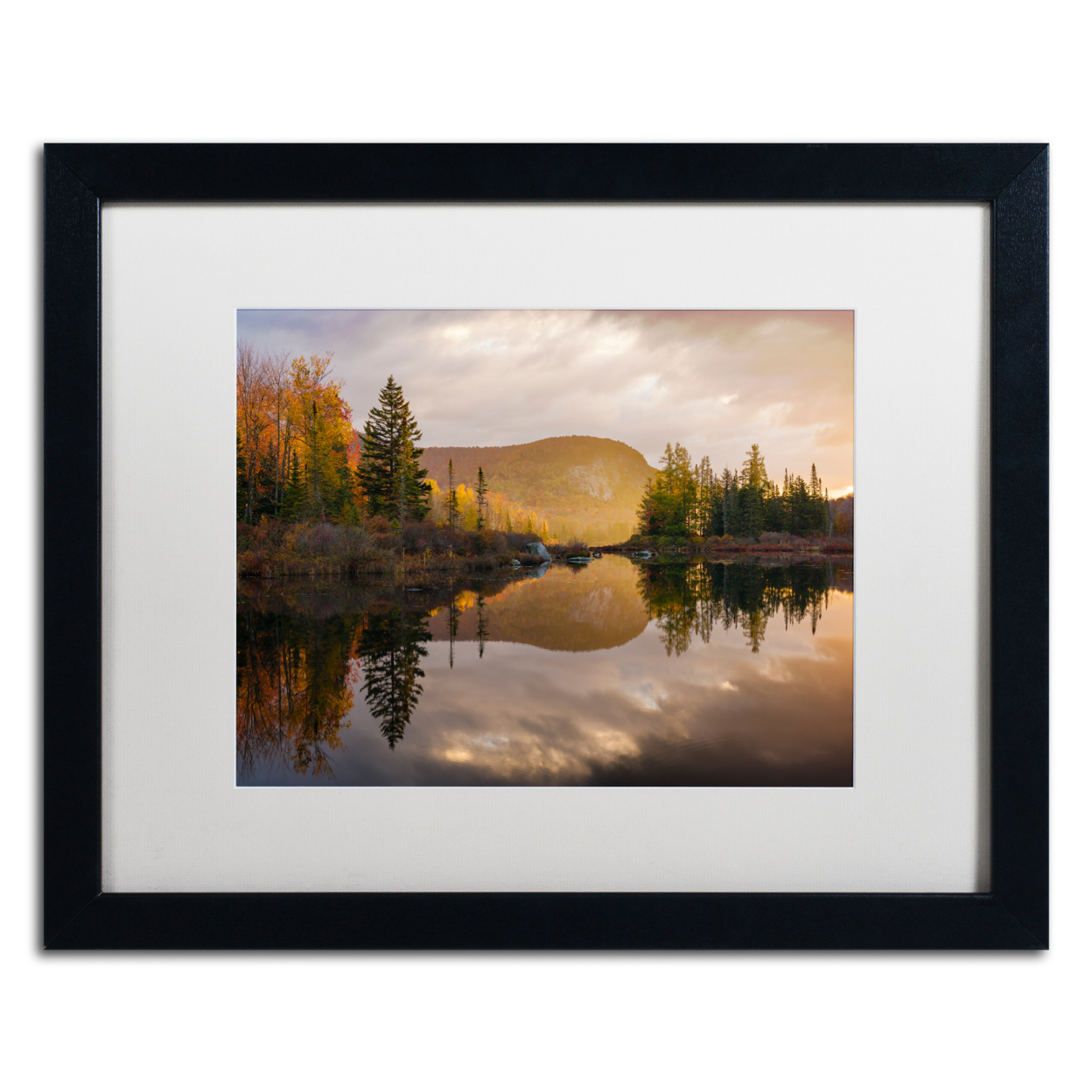 Michael Blanchette Photography 'Mountain Light' Black Wooden Framed Art 18 X 22 Inches