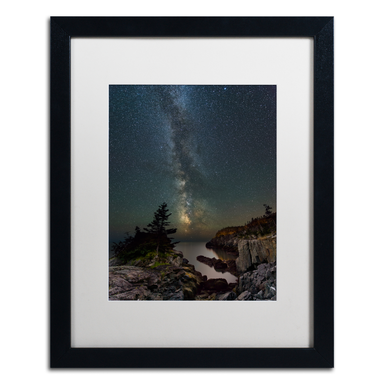 Michael Blanchette Photography 'Over The Chasm' Black Wooden Framed Art 18 X 22 Inches
