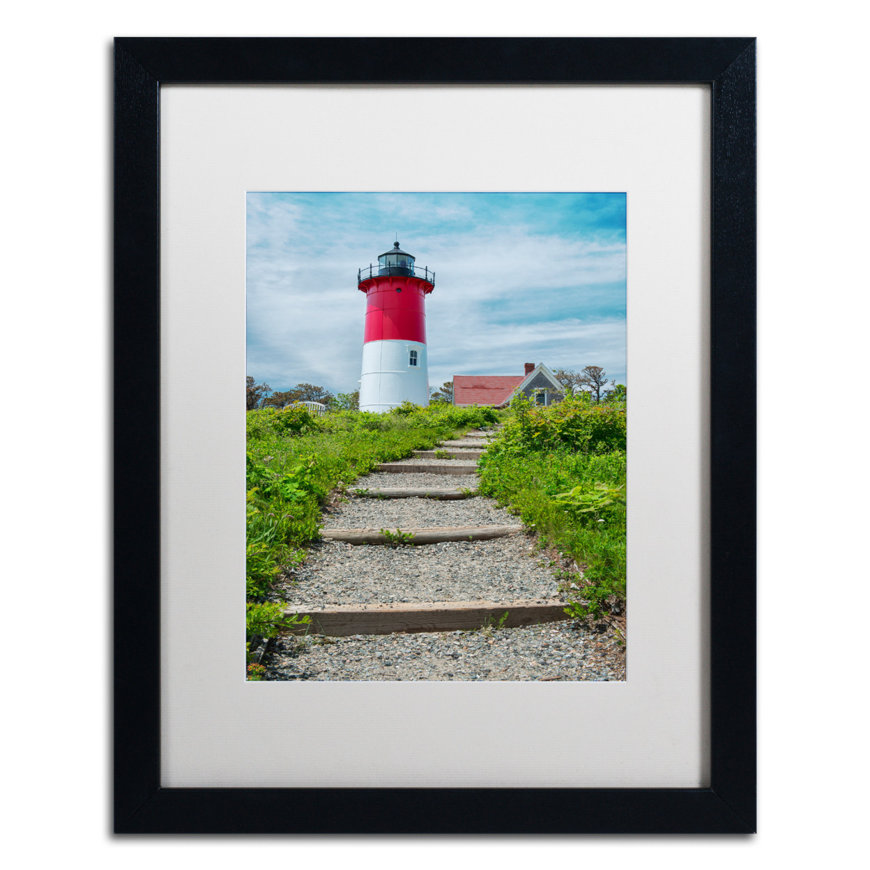 Michael Blanchette Photography 'Path To The Light' Black Wooden Framed Art 18 X 22 Inches