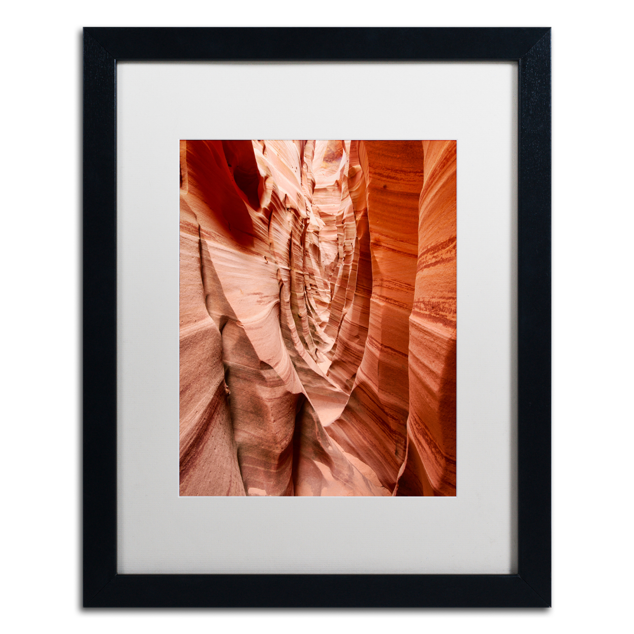 Michael Blanchette Photography 'Sandstone Buttress' Black Wooden Framed Art 18 X 22 Inches