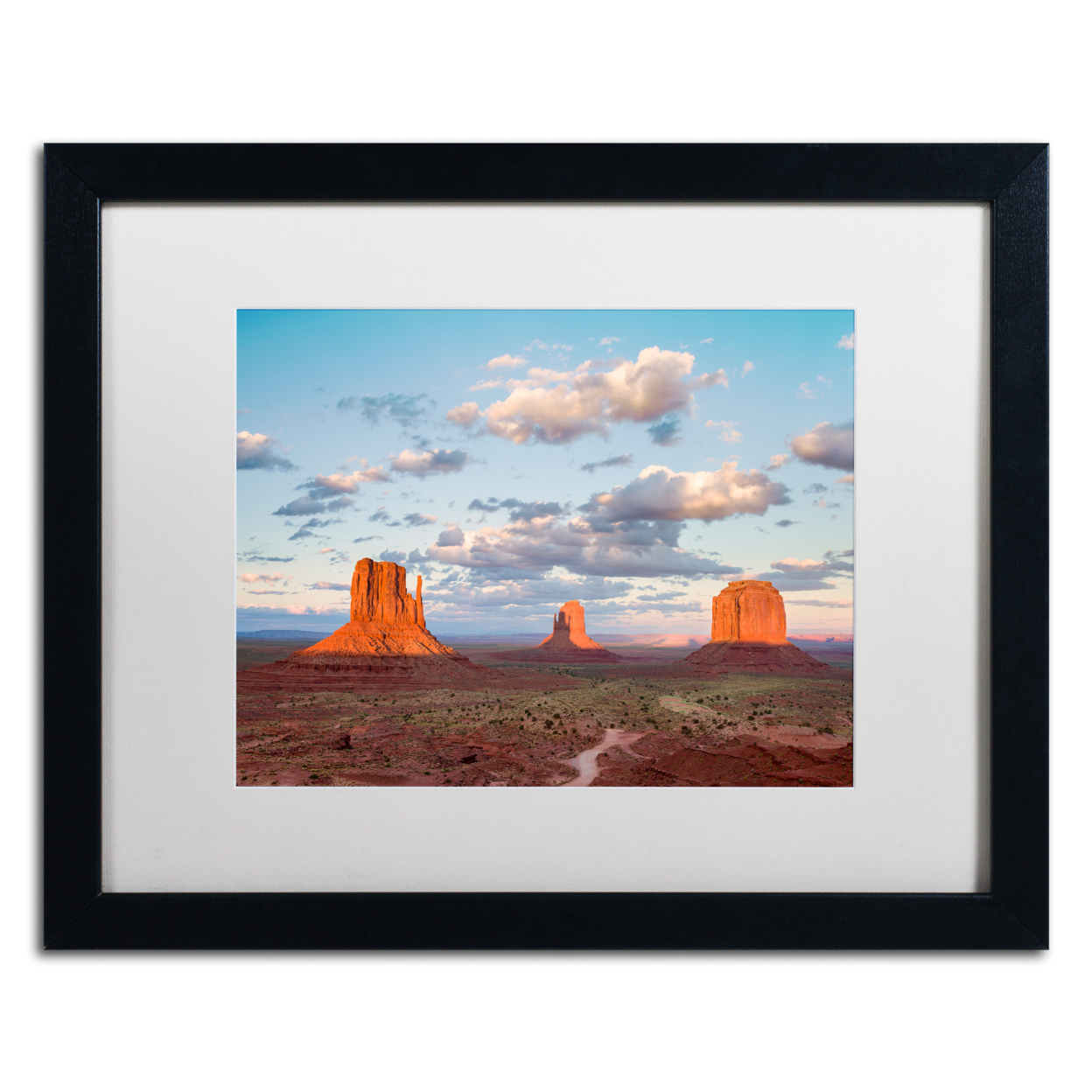 Michael Blanchette Photography 'Scarlet Monuments' Black Wooden Framed Art 18 X 22 Inches