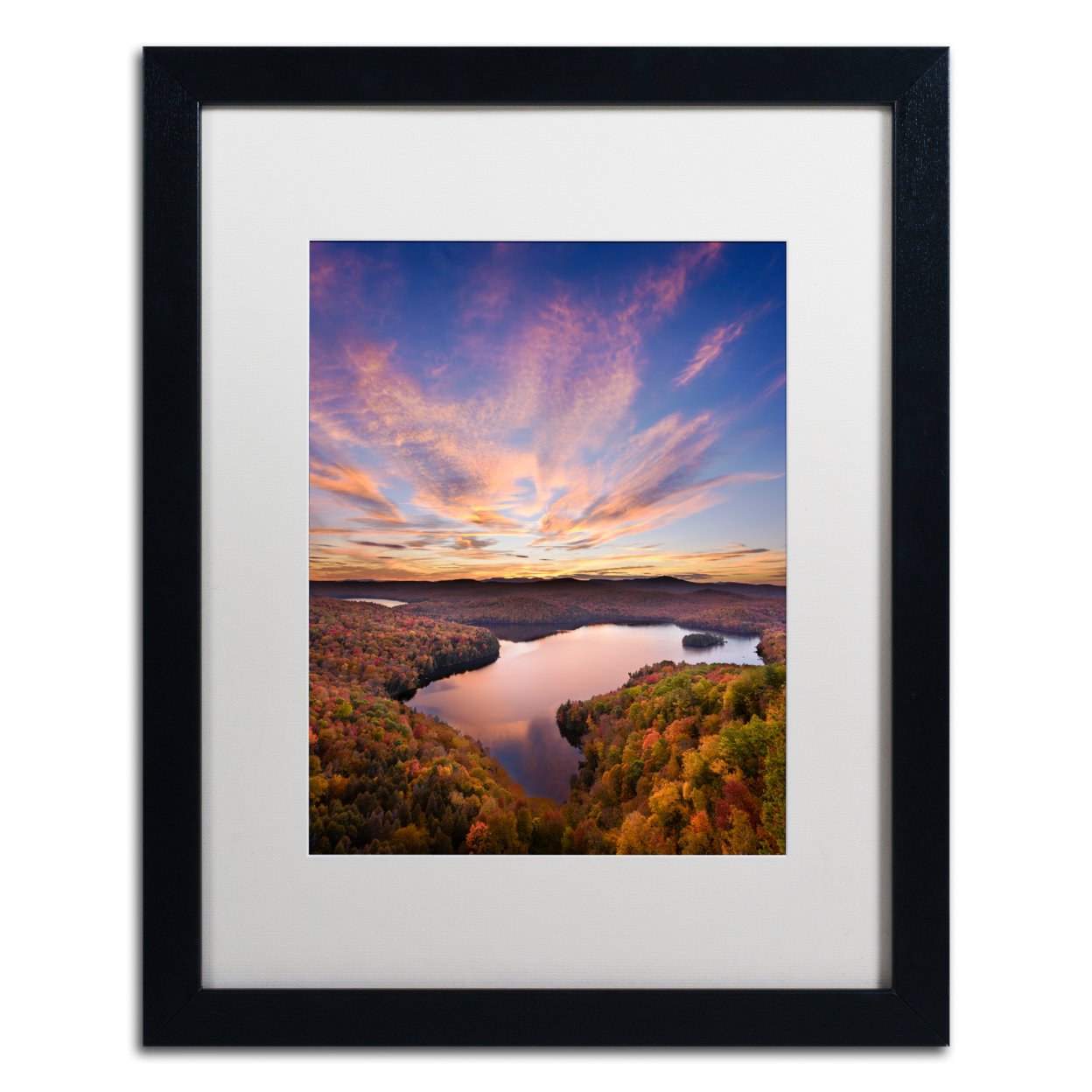Michael Blanchette Photography 'View From The Ledge' Black Wooden Framed Art 18 X 22 Inches