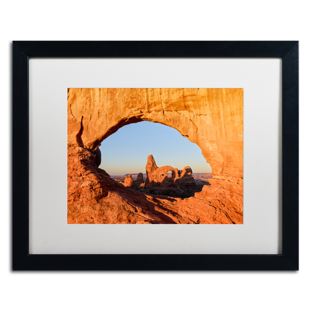 Michael Blanchette Photography 'Through The Arch' Black Wooden Framed Art 18 X 22 Inches