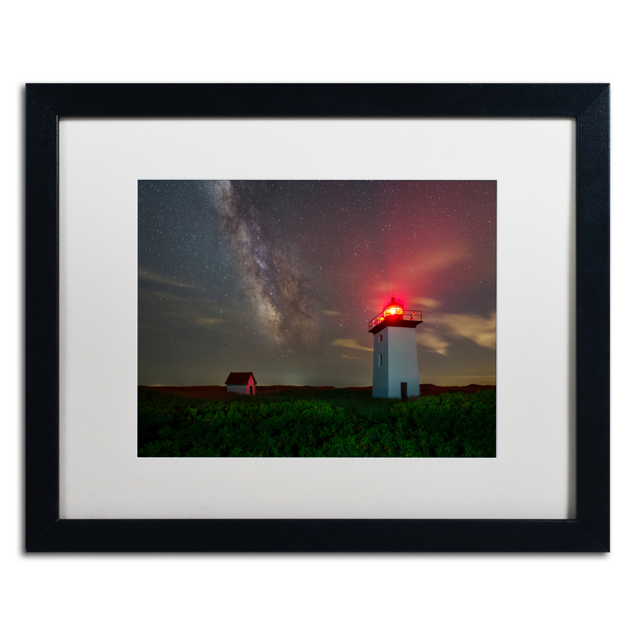 Michael Blanchette Photography 'Wood End Nights' Black Wooden Framed Art 18 X 22 Inches