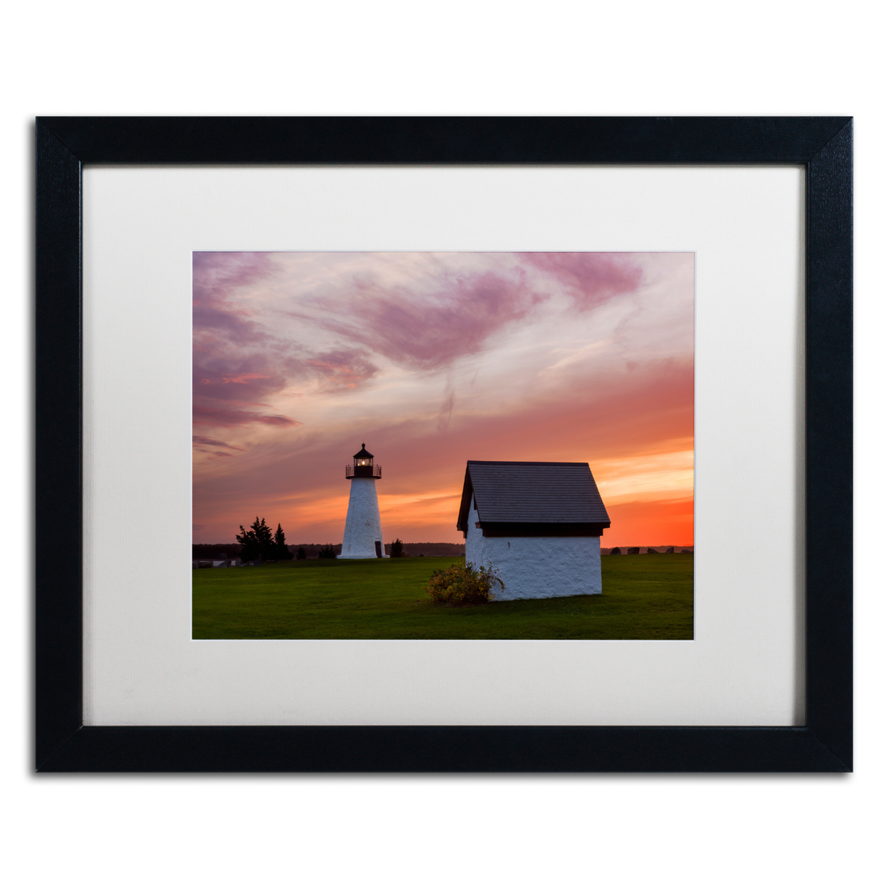 Michael Blanchette Photography 'Guidepost' Black Wooden Framed Art 18 X 22 Inches