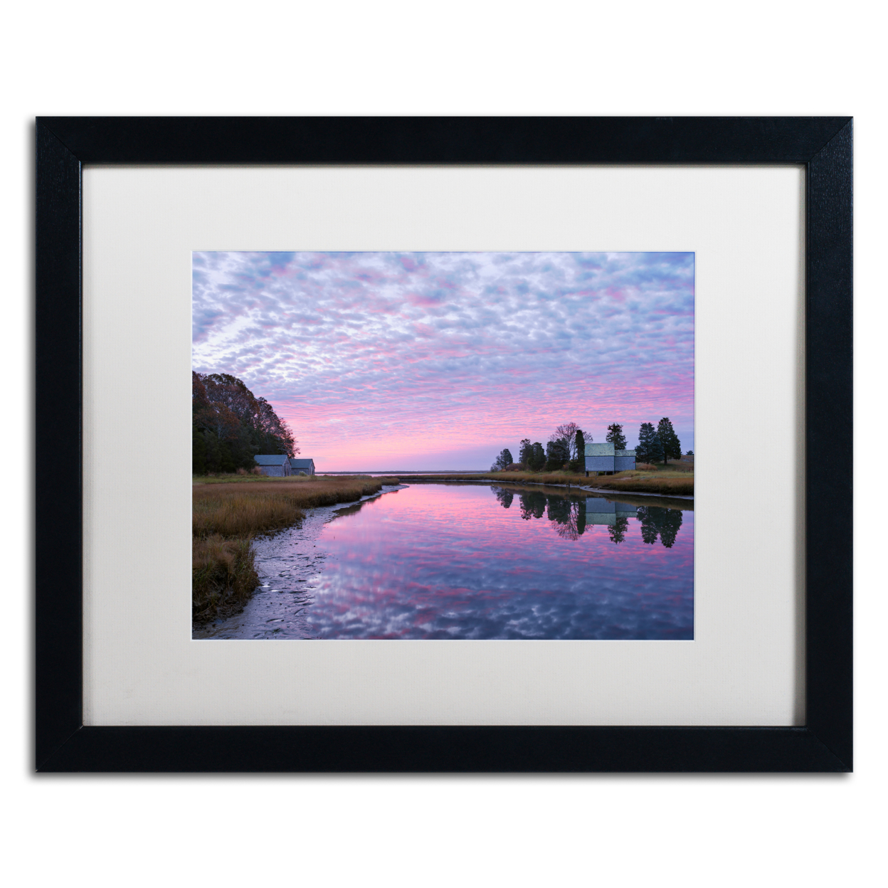 Michael Blanchette Photography 'Rosy Billow' Black Wooden Framed Art 18 X 22 Inches