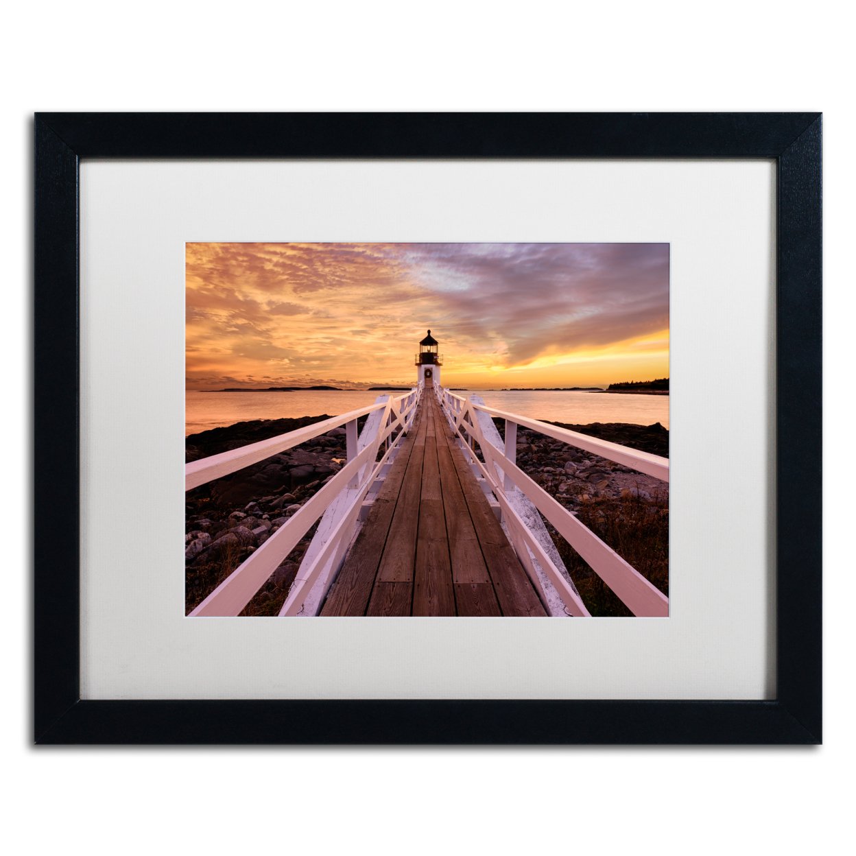 Michael Blanchette Photography 'Runway To The Sky' Black Wooden Framed Art 18 X 22 Inches