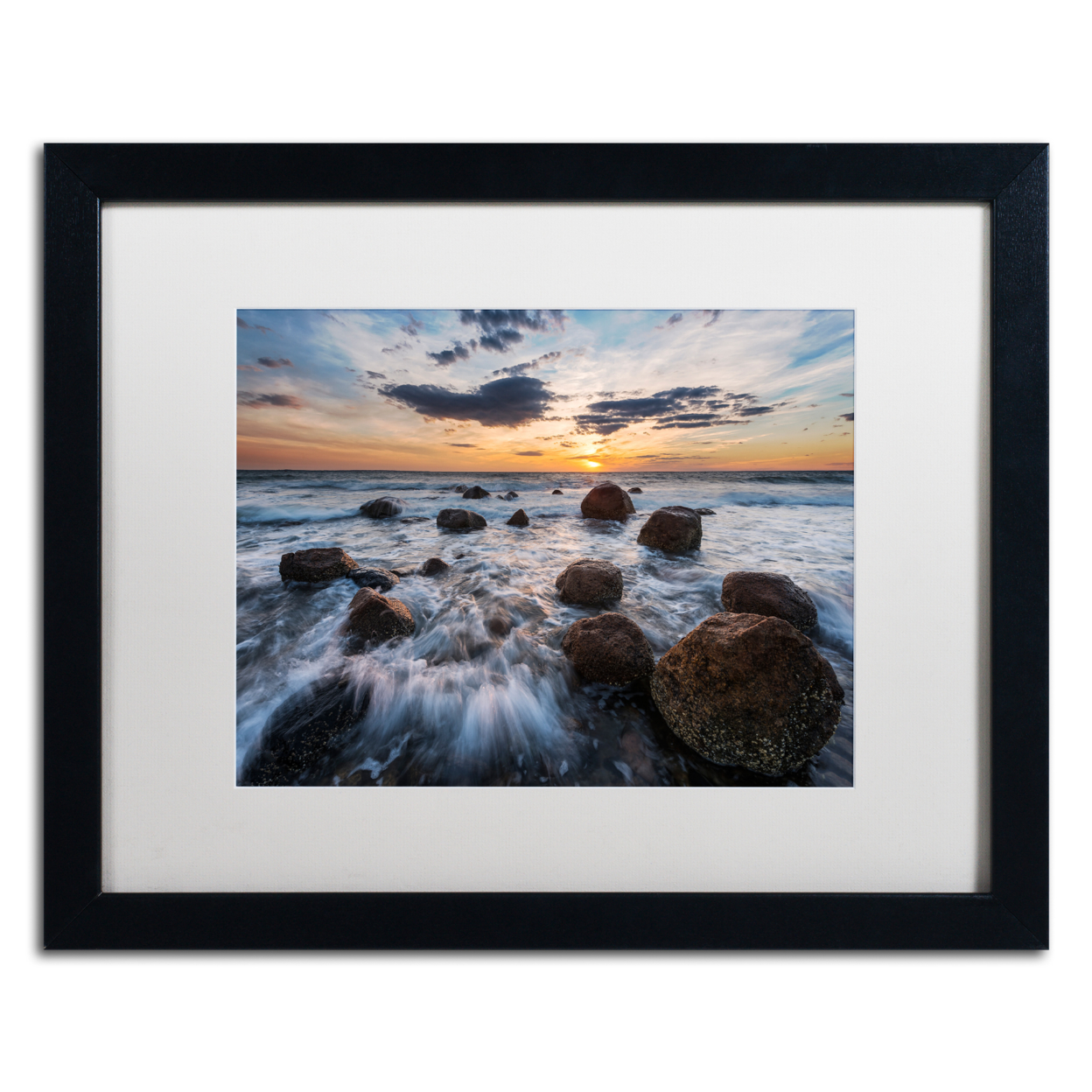 Michael Blanchette Photography 'Boulders To The Sun' Black Wooden Framed Art 18 X 22 Inches