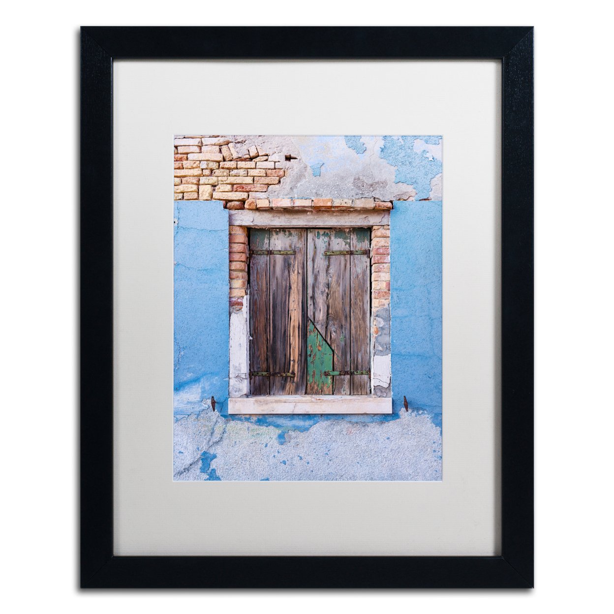 Michael Blanchette Photography 'Once Blue' Black Wooden Framed Art 18 X 22 Inches