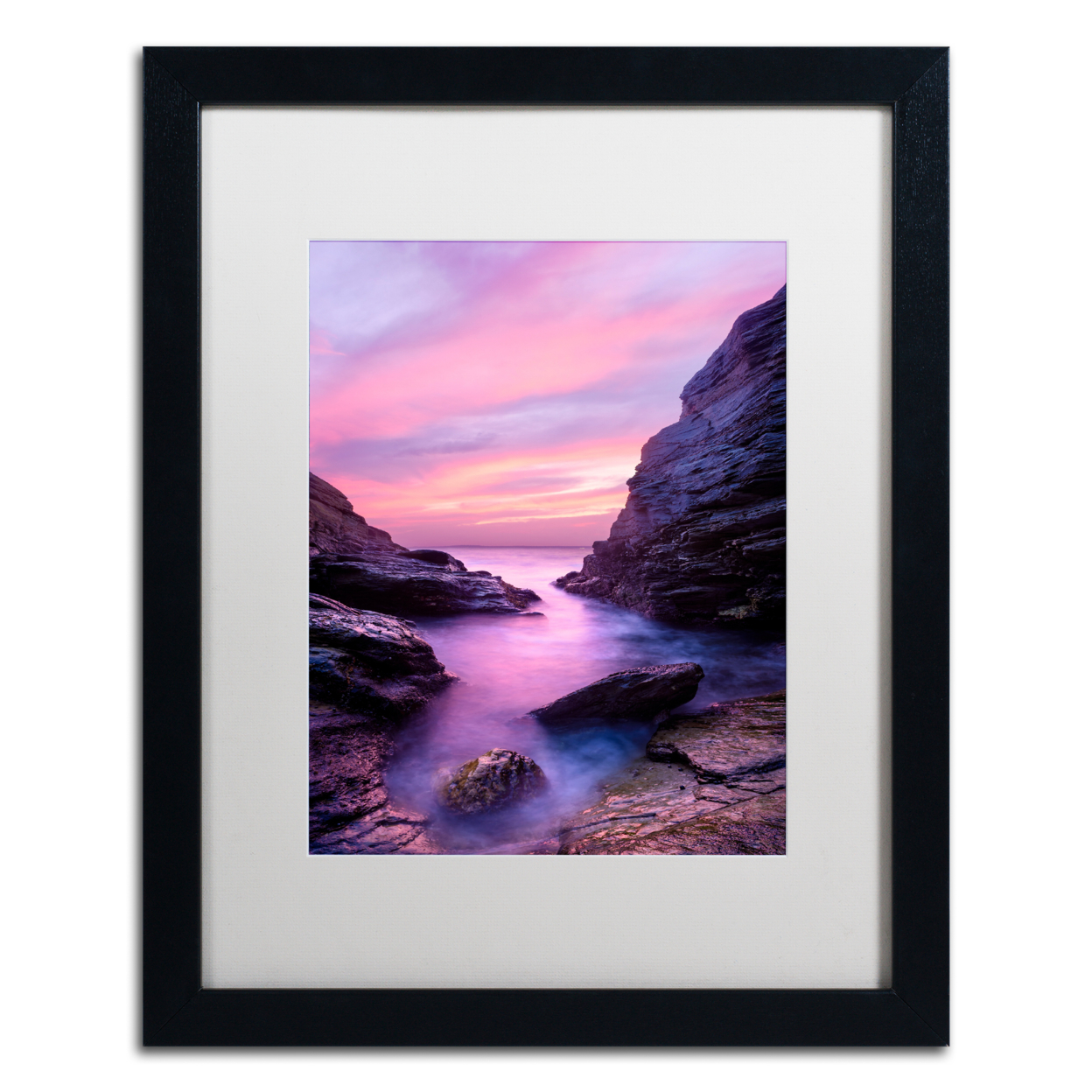 Michael Blanchette Photography 'Rocky Nook' Black Wooden Framed Art 18 X 22 Inches