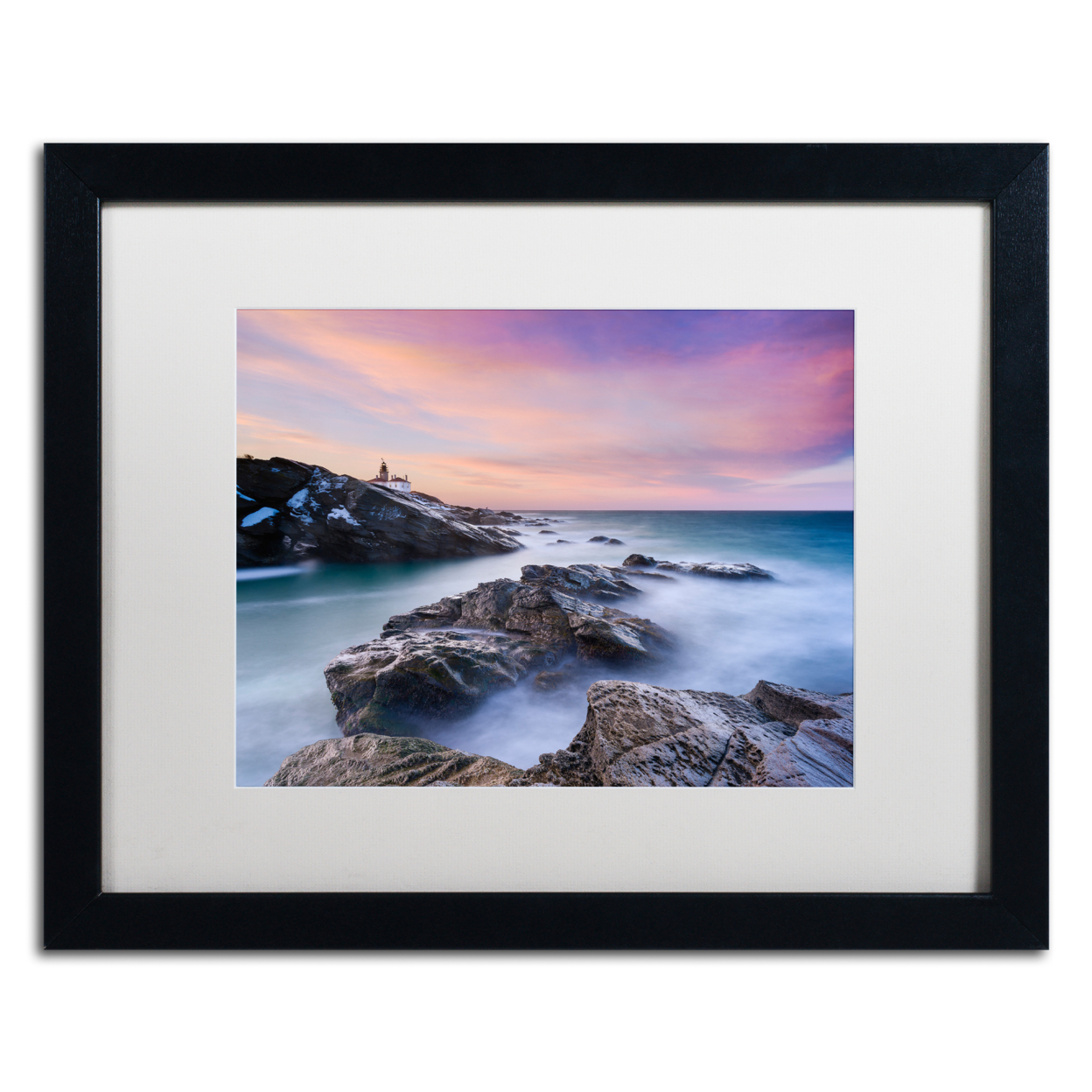 Michael Blanchette Photography 'Dawn Glory' Black Wooden Framed Art 18 X 22 Inches