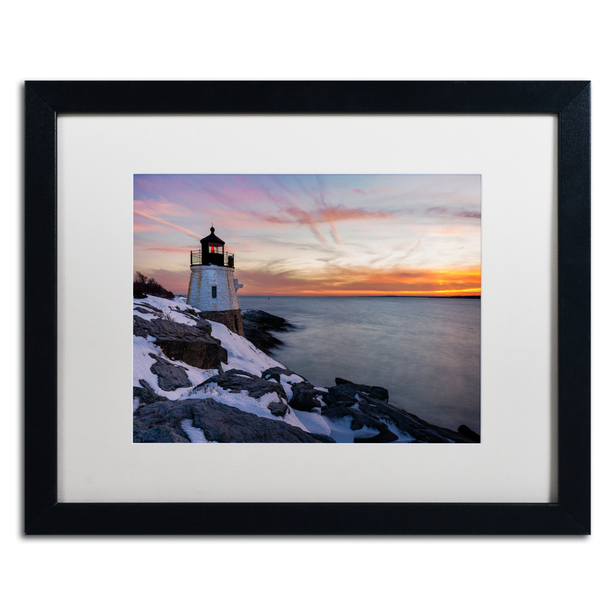 Michael Blanchette Photography 'Day's End' Black Wooden Framed Art 18 X 22 Inches
