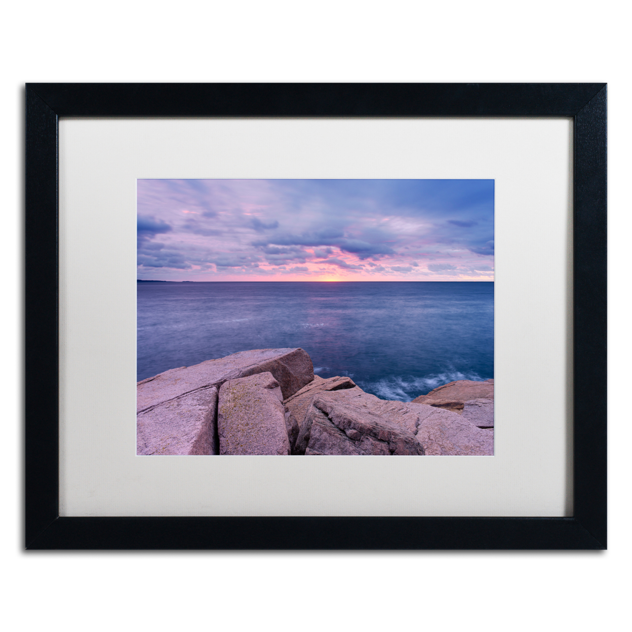 Michael Blanchette Photography 'Earth Water Sky' Black Wooden Framed Art 18 X 22 Inches