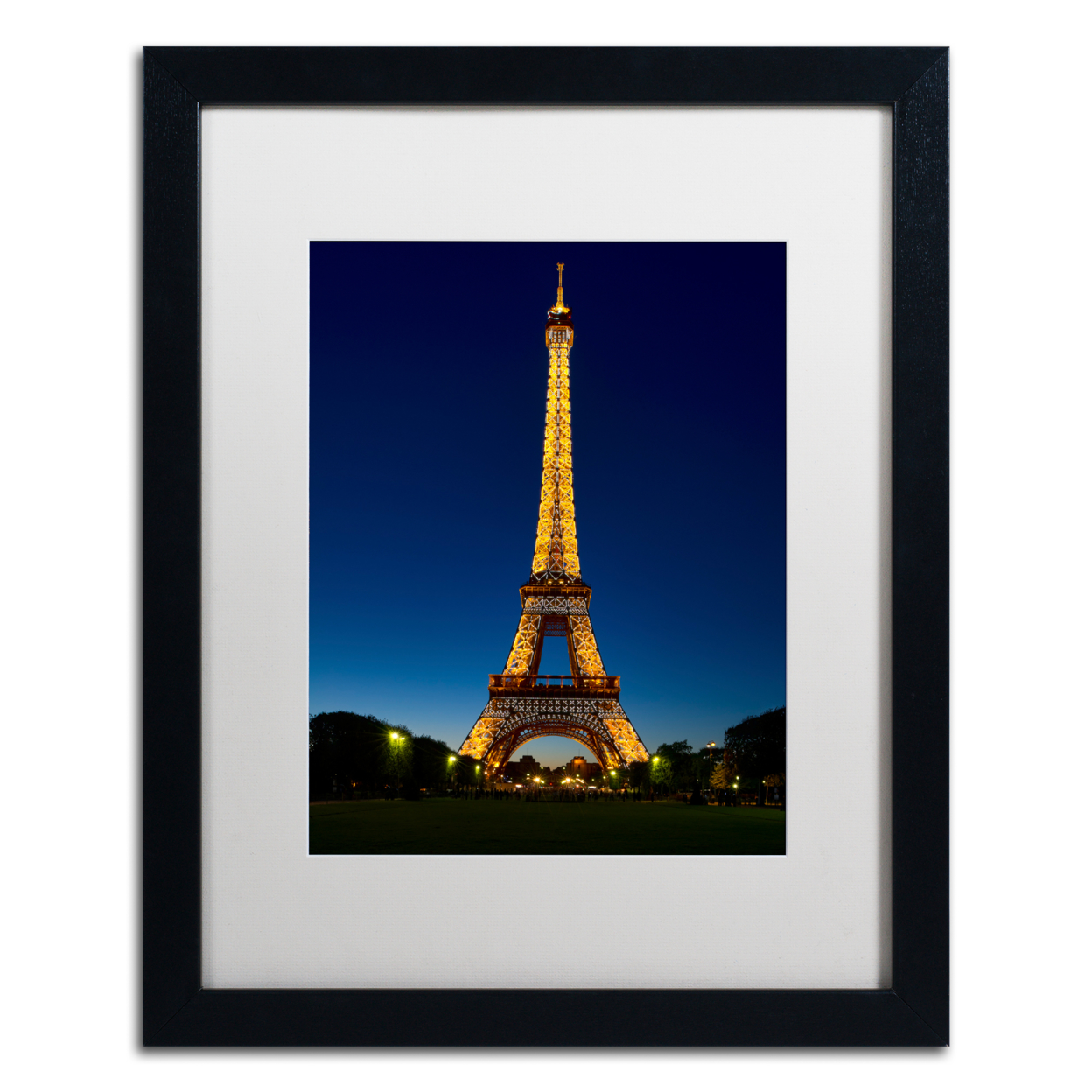 Michael Blanchette Photography 'Evening Light Show' Black Wooden Framed Art 18 X 22 Inches