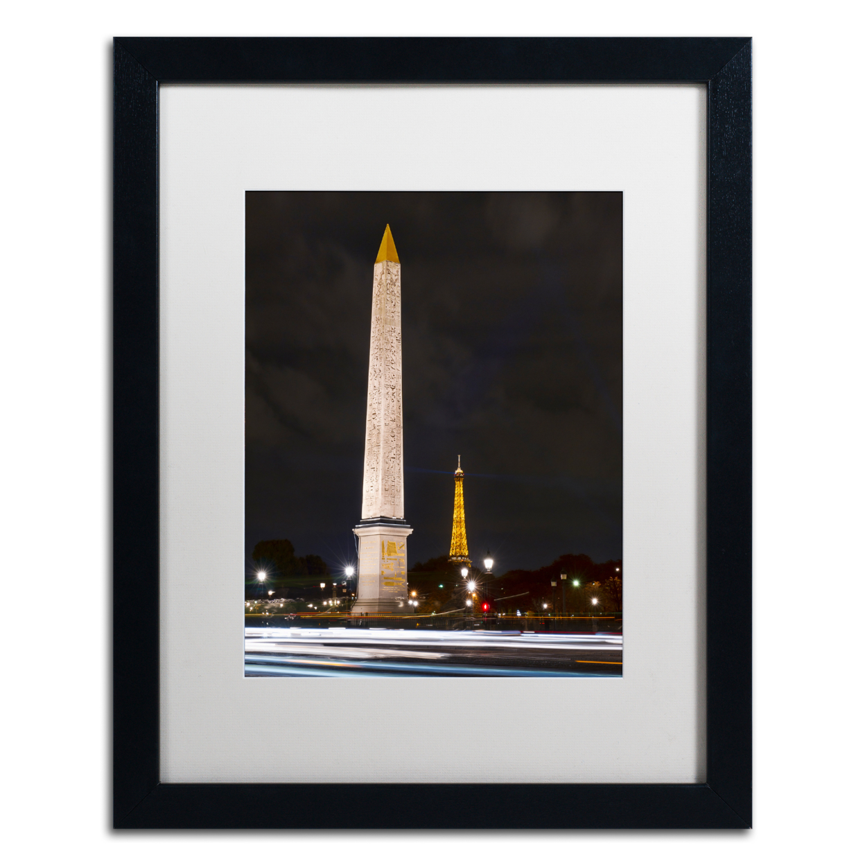 Michael Blanchette Photography 'Concorde Place' Black Wooden Framed Art 18 X 22 Inches