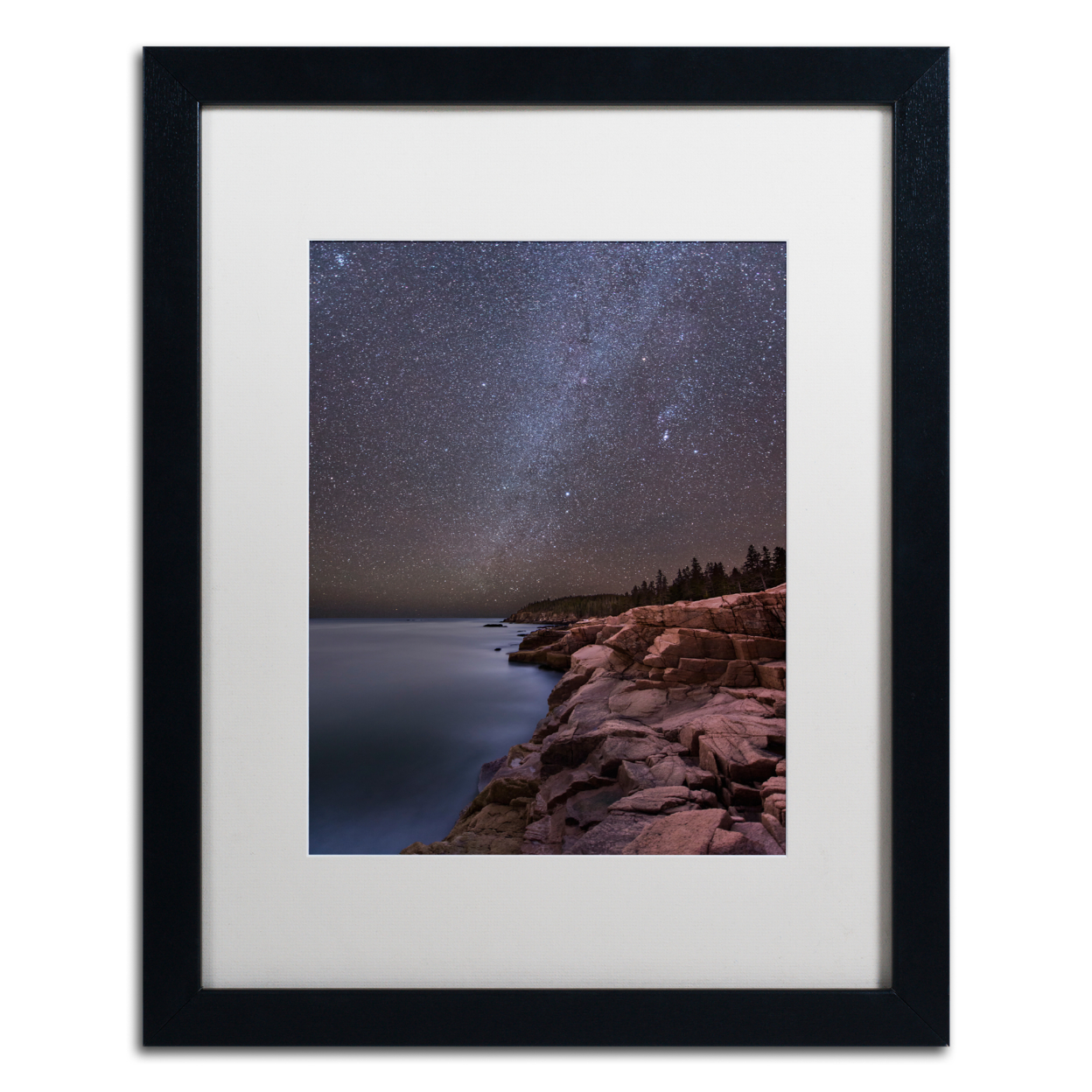 Michael Blanchette Photography 'Night On Granite' Black Wooden Framed Art 18 X 22 Inches