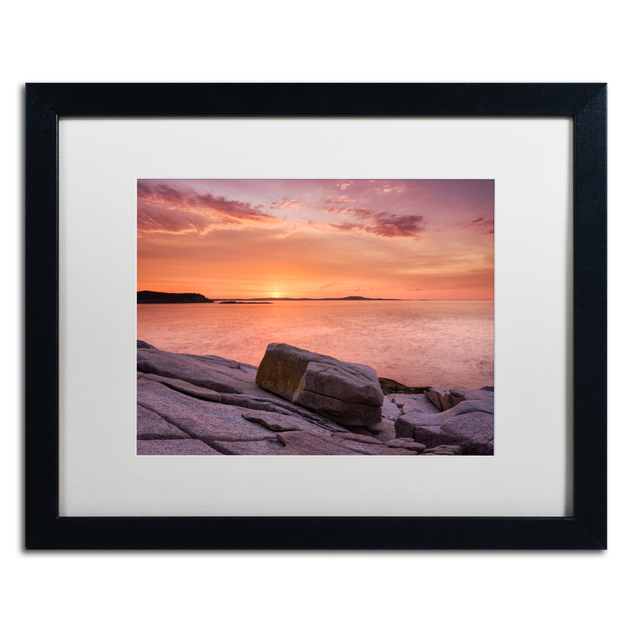 Michael Blanchette Photography 'Pink Granite' Black Wooden Framed Art 18 X 22 Inches