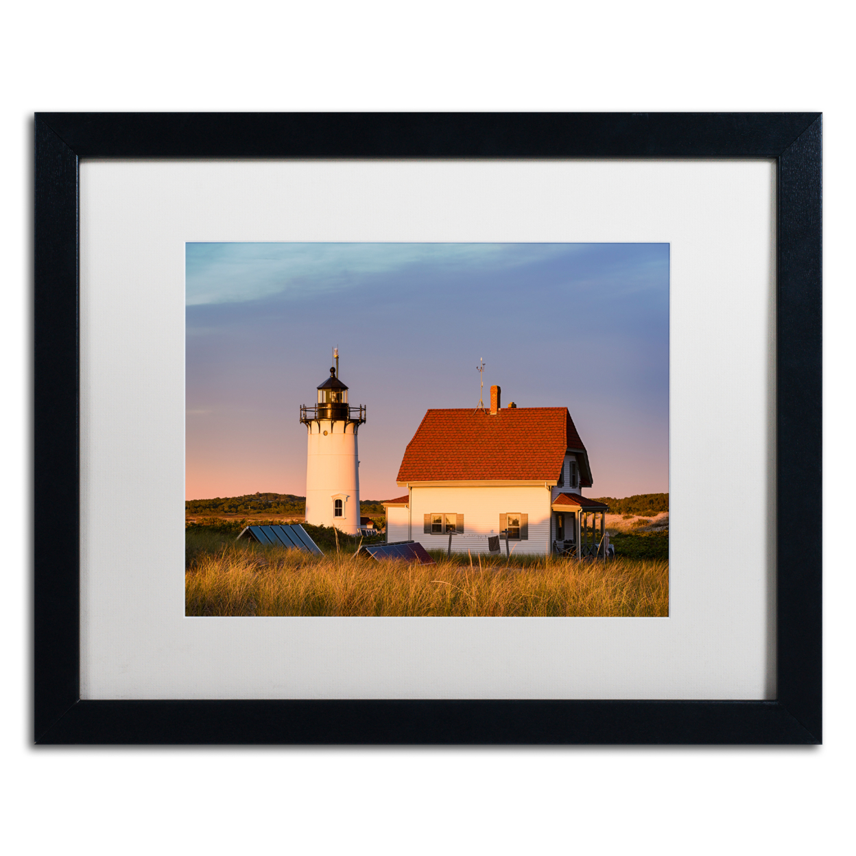 Michael Blanchette Photography 'Race Point Sunset' Black Wooden Framed Art 18 X 22 Inches