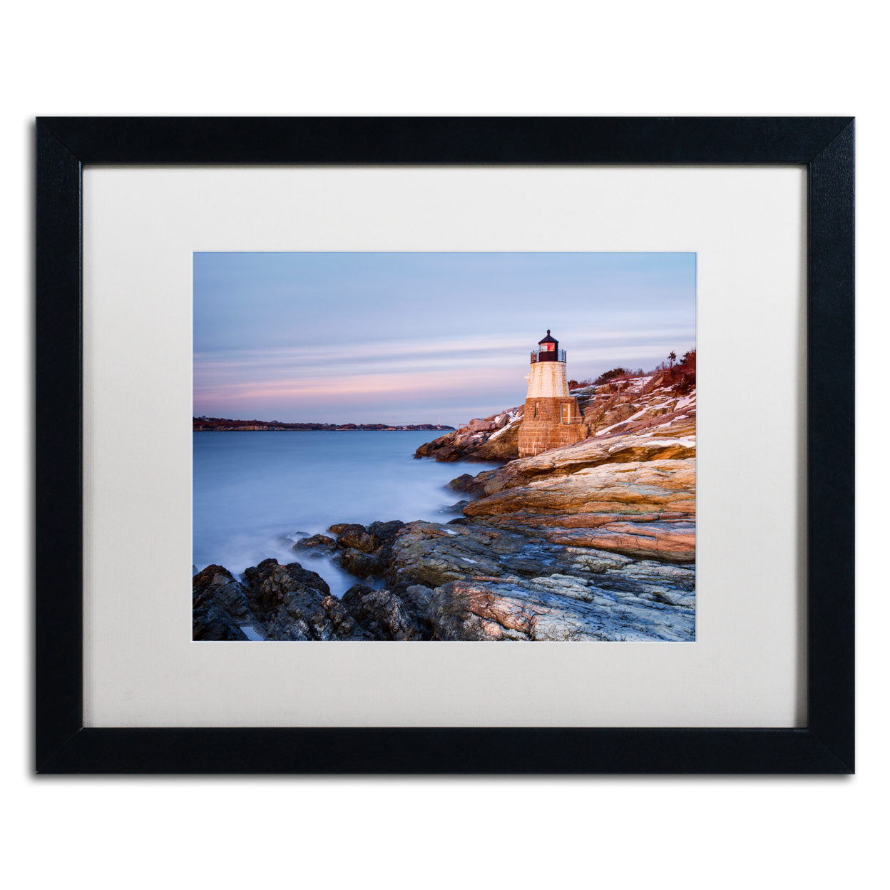 Michael Blanchette Photography 'Stone On Rock' Black Wooden Framed Art 18 X 22 Inches
